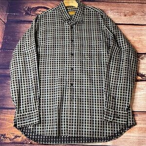 Robert Talbott Carmel Men’s XL Navy Multicolor Striped Long Sleeve Shirt #1711